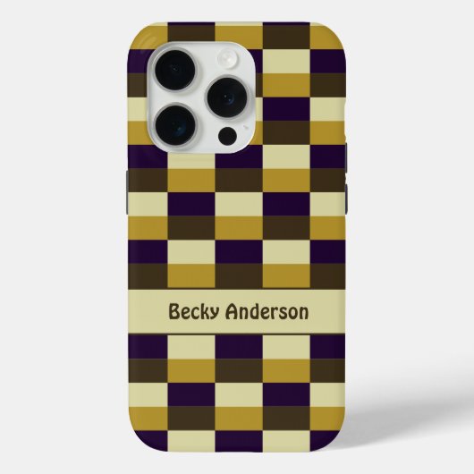 Goudbruine Kleurcombinatie Case-Mate iPhone Case (Achterkant)