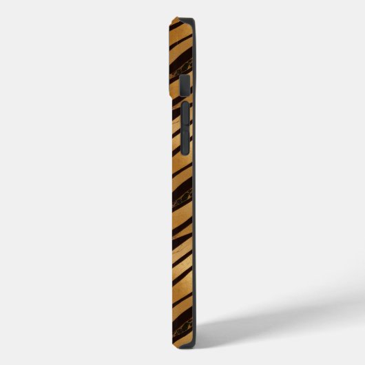 Goudbruine luipaard print strepen Case-Mate iPhone case (Achterkant / Links)