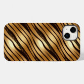 Goudbruine luipaard print strepen Case-Mate iPhone case (Achterkant (horizontaal))