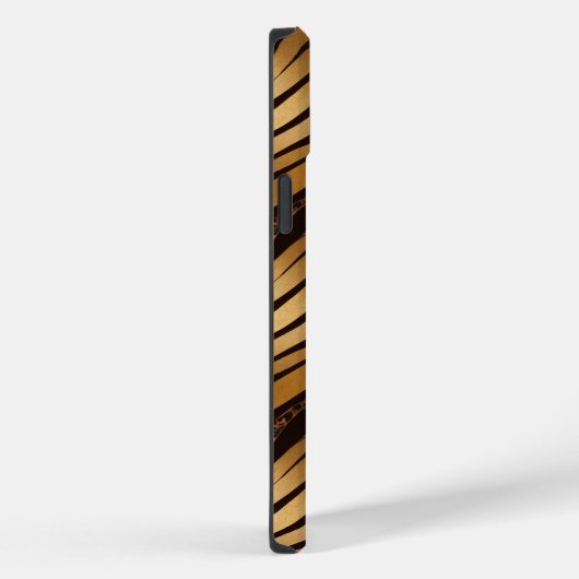 Goudbruine luipaard print strepen Case-Mate iPhone case (Achterkant / Rechts)