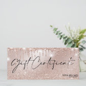 Goudcertificaat van Roos met driftig  - Creditcard (Staand voorkant)