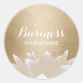  goudcirculaire Lotusventilator Ronde Sticker (Voorkant)