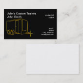 Goudcontouraanhangwagen Visitekaartje (Voorkant / Achterkant)