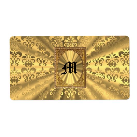 Gouddampmonogram Etiket (Voorkant)