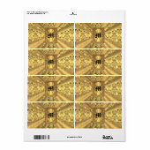 Gouddampmonogram Etiket (Full Sheet)