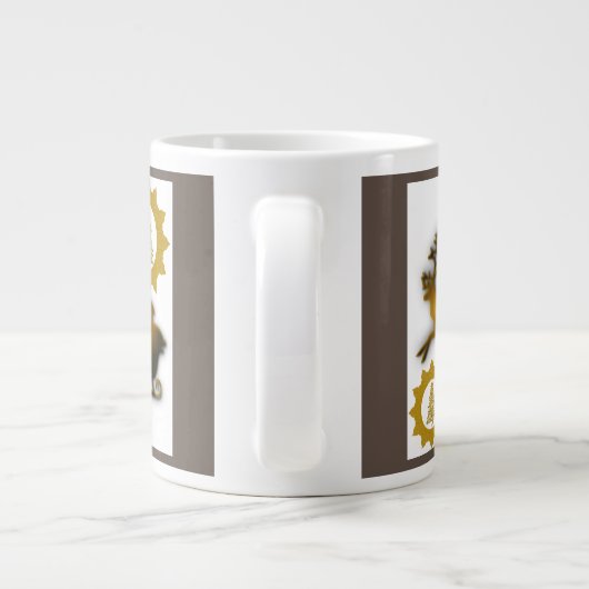 Gouddeer kerstkerstkerstklep extra grote beker (Achterkant)