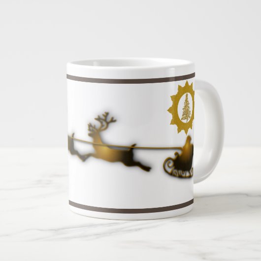 Gouddeer kerstkerstkerstklep extra grote beker (Voorkant rechts)