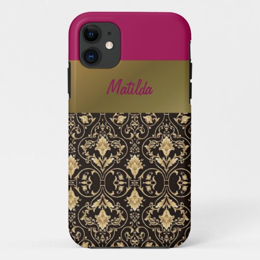 Gouddemker en rood Case-Mate iPhone case (Achterkant)