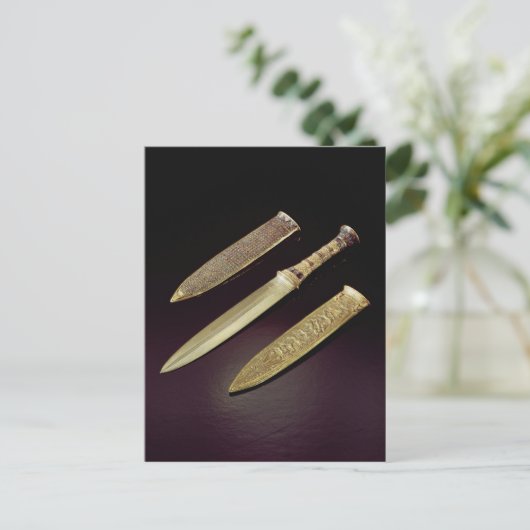 gouddolk en mantel briefkaart (Staand voorkant)