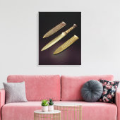 gouddolk en mantel canvas afdruk (Insitu (Woonkamer))
