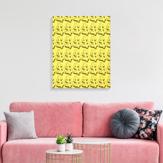 gouddollar canvas afdruk (Insitu (Woonkamer))