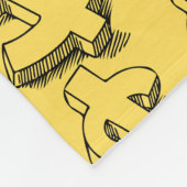 gouddollar fleece deken (Hoek)