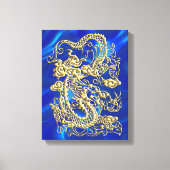 Gouddraak in reliëf canvas afdruk (Voorkant)