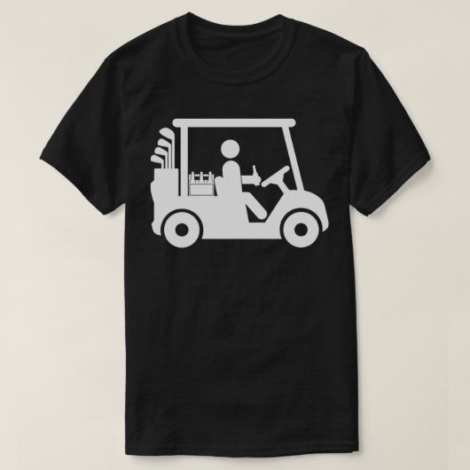gouddrinker van golfkart t-shirt (Design voorkant)