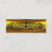 GOUDE CELTISCHE DRAGONS ROOD RUBY GEMSTONE MINI VISITEKAARTJE (Achterkant)