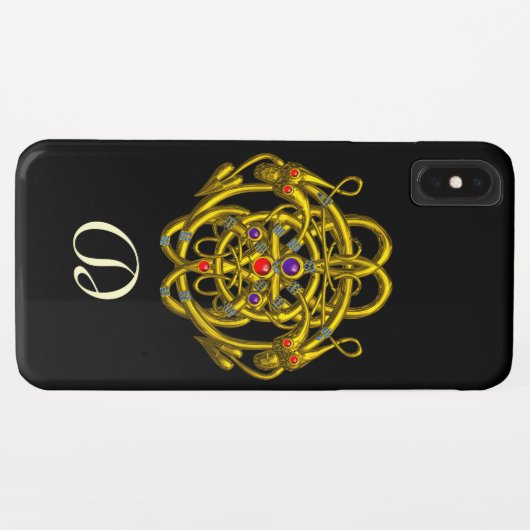 GOUDE CELTISCHE KENNIS MET TWEE TEKENS Case-Mate iPhone CASE (Achterkant (horizontaal))