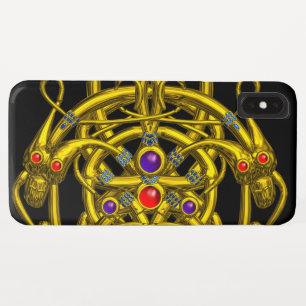 GOUDE CELTISCHE KENNIS MET TWEE TEKENS iPhone XS MAX HOESJE