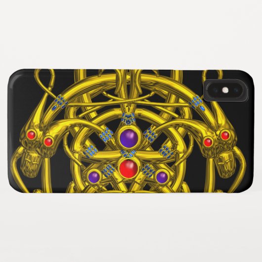 GOUDE CELTISCHE KENNIS MET TWEE TEKENS Case-Mate iPhone CASE (Achterkant (horizontaal))