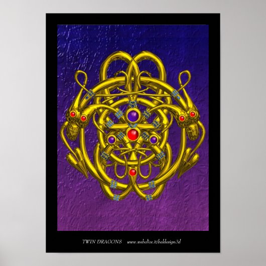 GOUDE CELTISCHE KENNIS MET TWEE TEKENS POSTER (Voorkant)