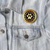 GOUDE EN ZWARTE PIJNDRUKKEN RONDE BUTTON 5,7 CM (In situ)