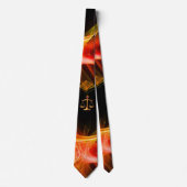 GOUDE SCHALEN VAN DE WET GEMSTONES Justice Symbol Stropdas (Voorkant)