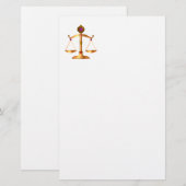 GOUDE SCHALEN VAN HET RECHT MET GEM STONES, rechts Briefpapier (Voorkant / Achterkant)