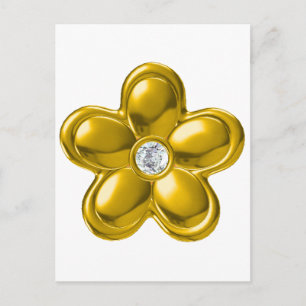 GOUDE STROOM MET DIAMOND BRIEFKAART