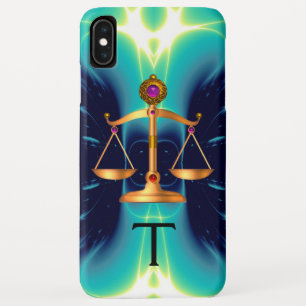 GOUDE WETGEVING MET GEM STONES MONOGRAM iPhone XS MAX HOESJE