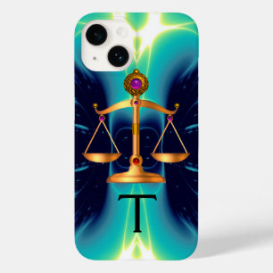 GOUDE WETGEVING MET GEM STONES MONOGRAM Case-Mate iPhone 14 HOESJE