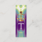 GOUDE WETGEVING MET GEM STONES MONOGRAM MINI VISITEKAARTJE (Achterkant)