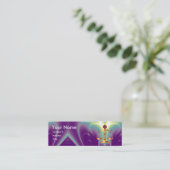 GOUDE WETGEVING MET GEM STONES MONOGRAM MINI VISITEKAARTJE (Staand voorkant)