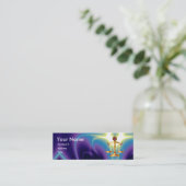 GOUDE WETGEVING MET GEM STONES MONOGRAM MINI VISITEKAARTJE (Staand voorkant)