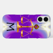 GOUDE WETGEVING MET GEM STONES MONOGRAM Pink Case-Mate iPhone Case (Achterkant (horizontaal))