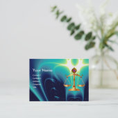 GOUDE WETGEVING MET GEM STONES MONOGRAM VISITEKAARTJE (Staand voorkant)