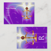 GOUDE WETGEVING MET GEM STONES MONOGRAM VISITEKAARTJE (Voorkant / Achterkant)