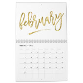Goudeffect kalender 20xx Wit (Feb 2027)
