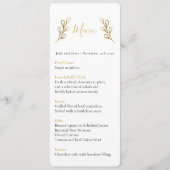  goudeffectbladen trouwtabelmenu menu (Voorkant)