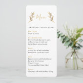  goudeffectbladen trouwtabelmenu menu (Staand voorkant)