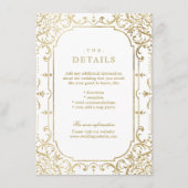 Goudelegant huwelijksjaar informatiekaartje (Voorkant)
