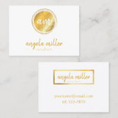 Goudelegante moderne, gepersonaliseerde zakelijke  visitekaartje (Voorkant / Achterkant)