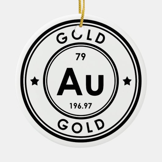 Goudelement keramisch Ornament (Voorkant)
