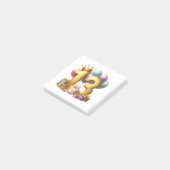 Gouden 13e verjaardag post-it® notes (Schuin)