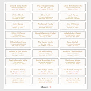 Gouden 27 aangepaste gastnamen adres huwelijkslabe sticker