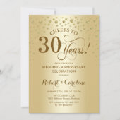 Gouden 30e Jubileum Uitnodiging (Voorkant)