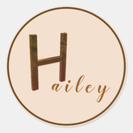 Gouden 3D Letter H Stickers