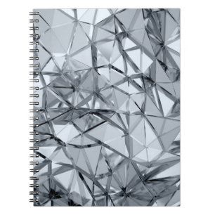 Gouden 3D metaal: Geometrische achtergrond Notitieboek