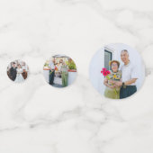 Gouden 50e bruiloft Jubileum Fototafel Confetti (Achterkanten)