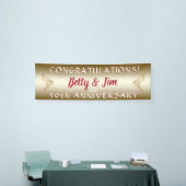 Gouden 50e Jubileum hangbanner Spandoek (Beurs)