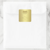 Gouden 50ste trouwdag We doen het nog steeds Vierkante Sticker (Tas)