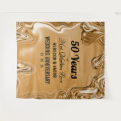 Gouden 50ste trouwjubileum wandkleed (Voorkant (horizontaal))